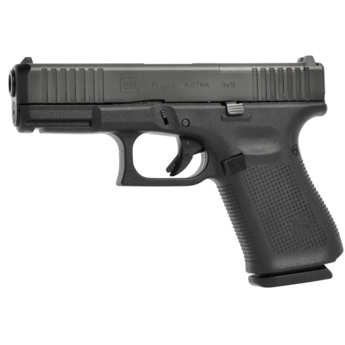 Glock 19 G5 MOS 9mm Luger 4in Black nDLC Pistol - 10+1 Rounds Glock 19 G5 MOS 9mm Luger 4in Black nDLC Pistol - 10+1 Rounds