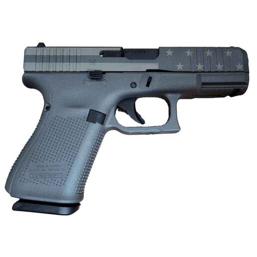 Glock 19 9mm Luger 4in Tungsten Gray Flag Cerakote Pistol - 15+1 Rounds - Gray image