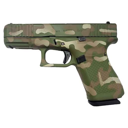 Glock 19 9mm Luger 4in Green Multicam Cerakote Pistol - 15+1 Rounds - Camo image