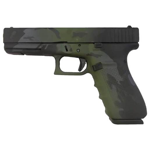 Glock 20 Gen4 10mm Auto 4.6in Black/OD Green Multicam Cerakote Pistol - 15+1 Rounds - Camo Fullsize image