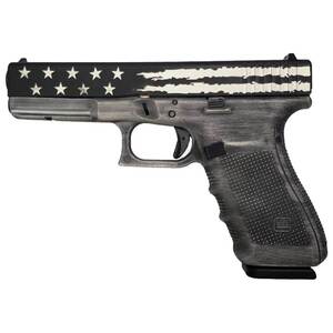 Glock 20 Gen4 10mm Auto 4.6in Distressed Black & Gray Flag Cerakote Pistol - 15+1 Rounds
