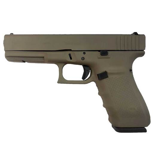 Glock 20 Gen4 10mm Auto 4.6in Flat Dark Earth Cerakote Pistol - 15+1 Rounds - Tan Fullsize image