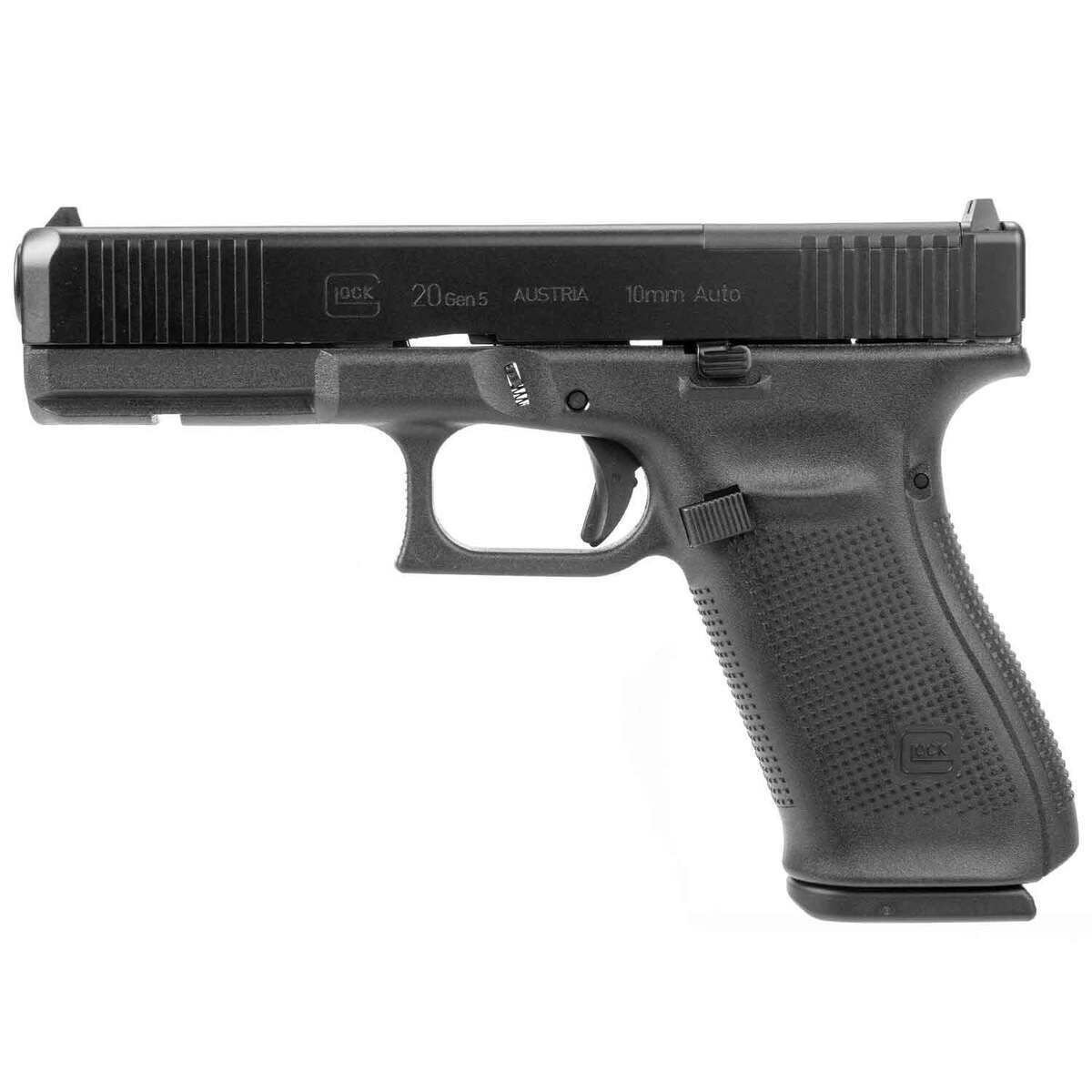 Glock 20 Gen5 MOS 10mm Auto 4.61in Black Nitride Pistol - 15+1 Rounds - Black Glock 20 Gen5 MOS 10mm Auto 4.61in Black Nitride Pistol - 15+1 Rounds - Black