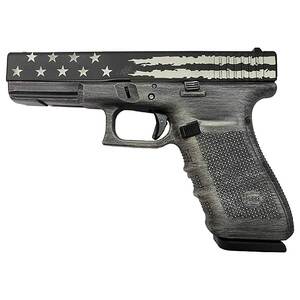 Glock 21 Gen4 45 Auto (ACP) 4.6in Distressed Black & Gray Flag Cerakote Pistol - 13+1 Rounds