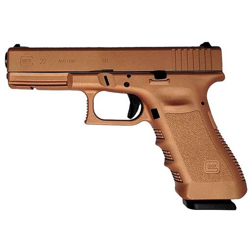 Glock 22 Gen3 40 S&W 4.49in Copper Cerakote Pistol - 15+1 Rounds - Brown Fullsize image
