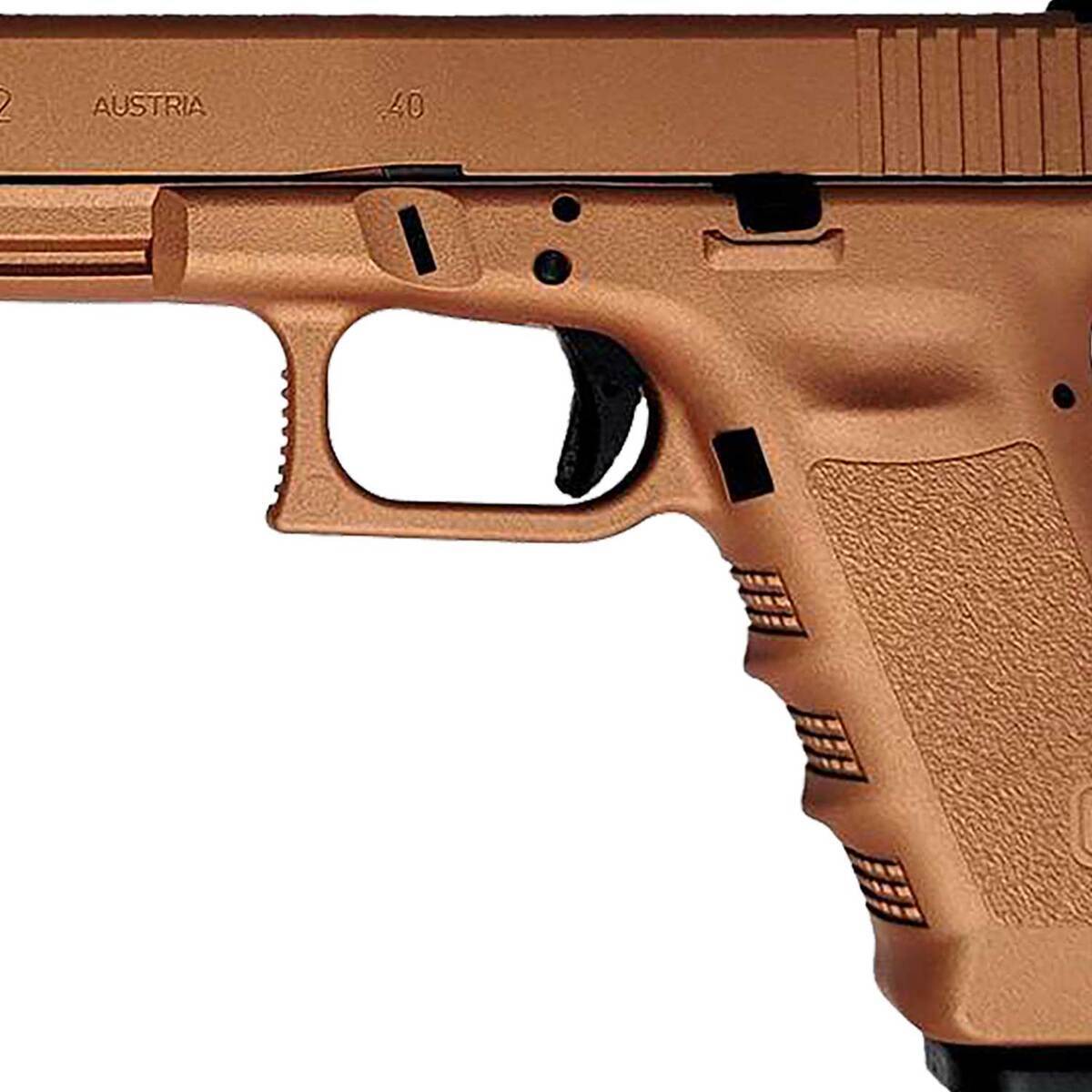 Glock 22 Gen3 40 S&W 4.49in Copper Cerakote Pistol - 15+1 Rounds ...