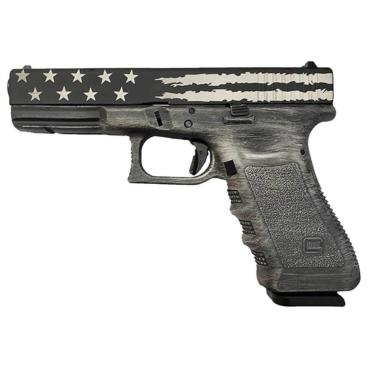 Glock 22 Gen3 40 S&W 4.49in Distressed Black & Gray Flag Cerakote ...