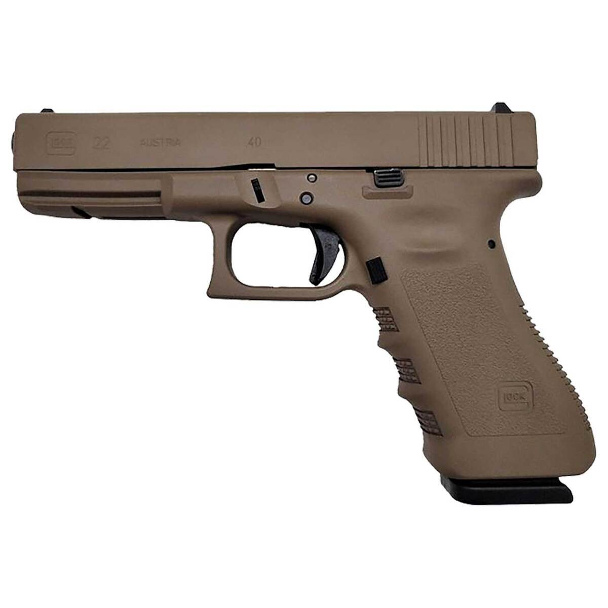 Glock 22 Gen3 40 S&W 4.49in Flat Dark Earth Cerakote Pistol - 15+1 ...