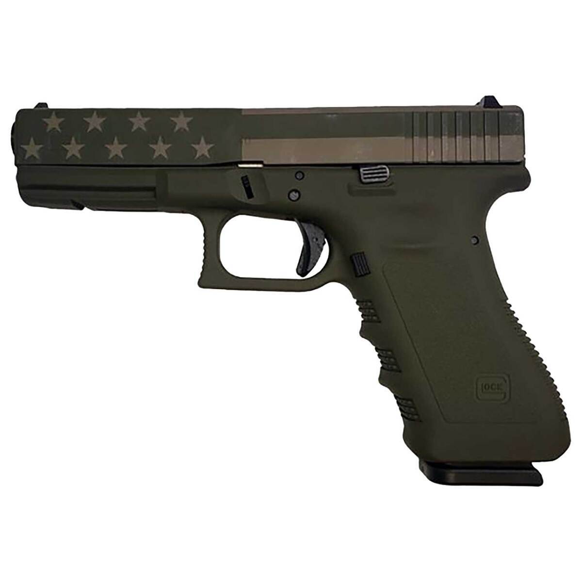 Glock 22 Gen3 40 S&W 4.49in OD Green/Flat Dark Earth Flag Cerakote ...