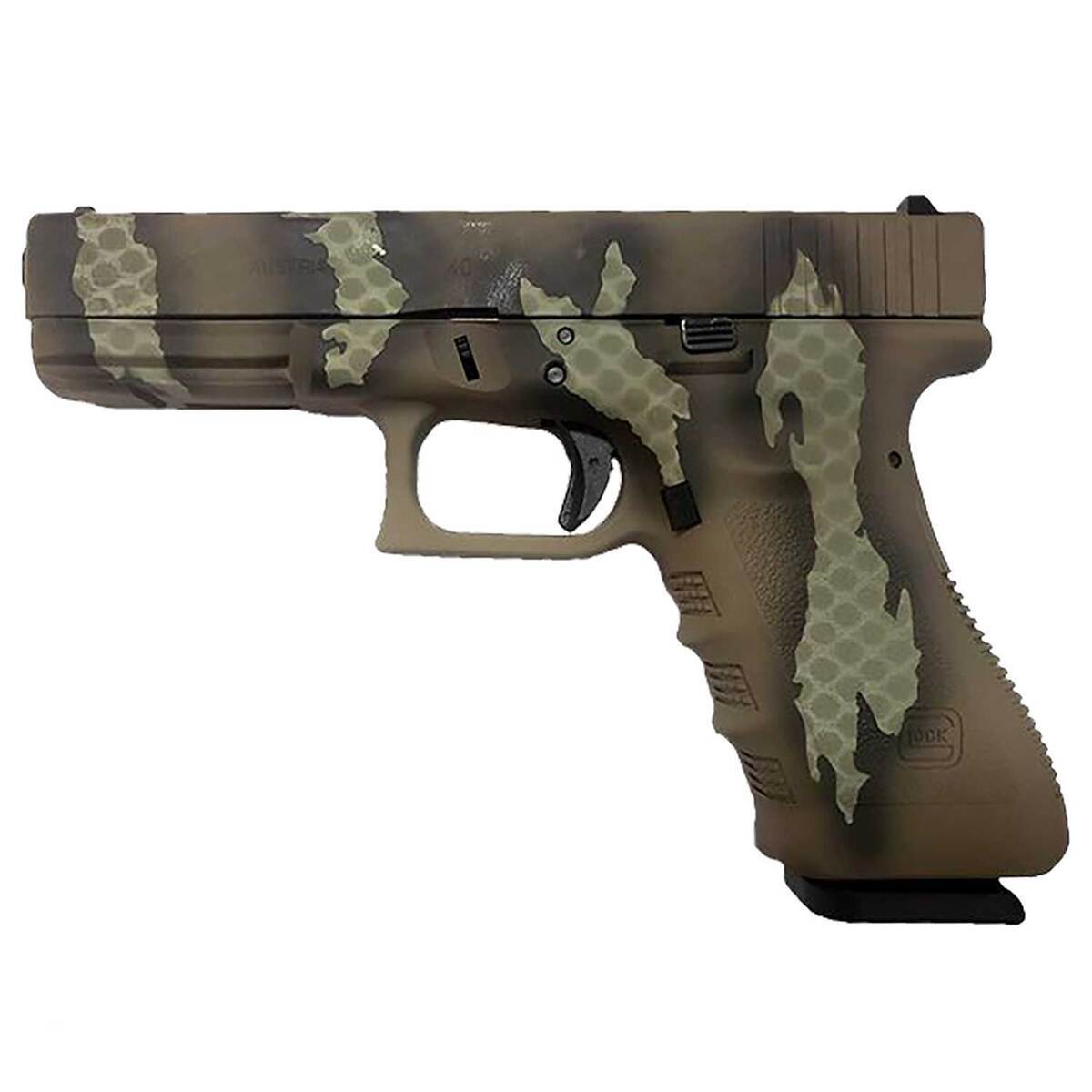 Glock 22 Gen3 40 S&W 4.49in Riptile Camo Cerakote Pistol - 15+1 Rounds ...