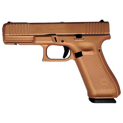 Glock 22 Gen5 40 S&W 4.49in Copper Cerakote Pistol - 15+1 Rounds - Brown Fullsize image