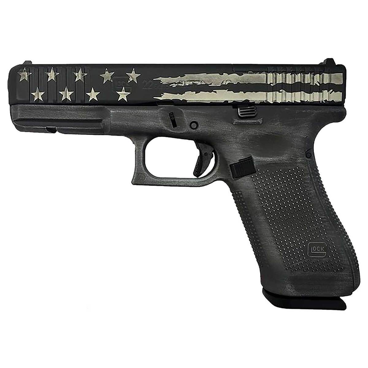 Glock 22 Gen5 40 S&W 4.49in Distressed Black & Gray Flag Cerakote ...