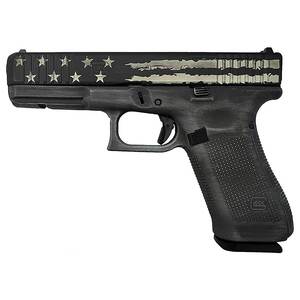 Glock 22 Gen5 40 S&W 4.49in Distressed Black & Gray Flag Cerakote Pistol - 15+1 Rounds
