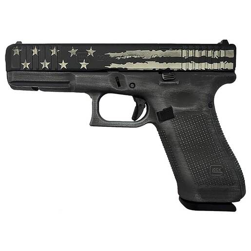 Glock 22 Gen5 40 S&W 4.49in Distressed Black & Gray Flag Cerakote Pistol - 15+1 Rounds - Camo Fullsize image