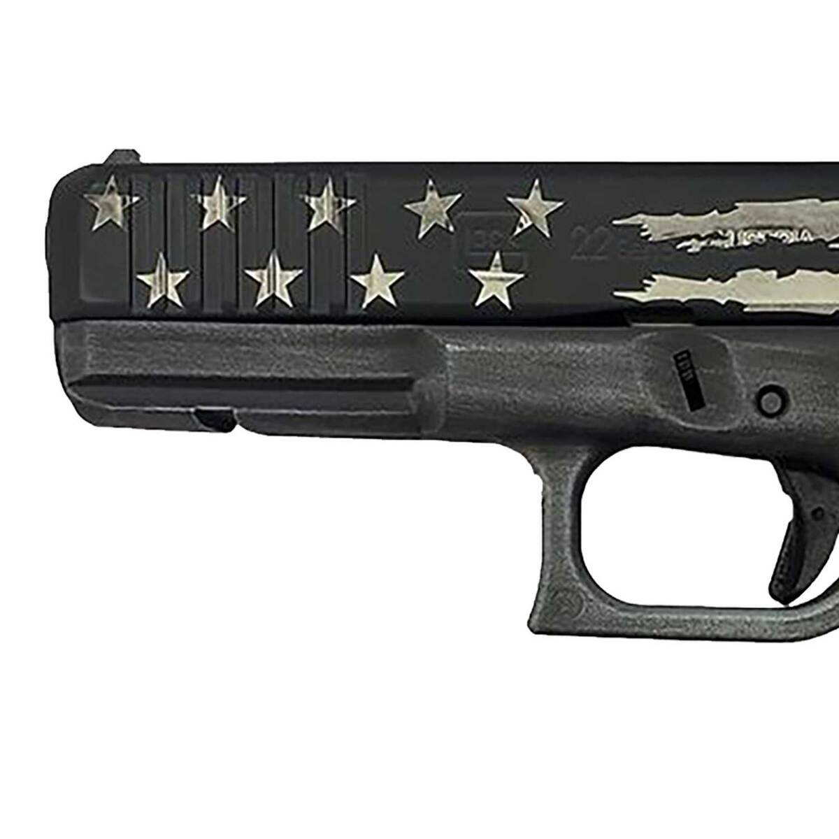 Glock 22 Gen5 40 S&W 4.49in Distressed Black & Gray Flag Cerakote ...