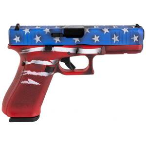 Glock 22 Gen5 40 S&W 4.5in Red, White & Blue Battleworn Flag Pistol - 15+1 Rounds