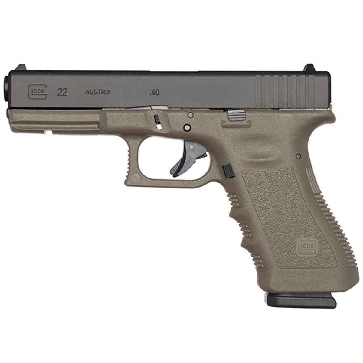 Glock 22 G3 PST 40 S&W 4.49in OD/Black Pistol - 10+1 Rounds - Olive Drab/Black Glock 22 G3 PST 40 S&W 4.49in OD/Black Pistol - 10+1 Rounds - Olive Drab/Black
