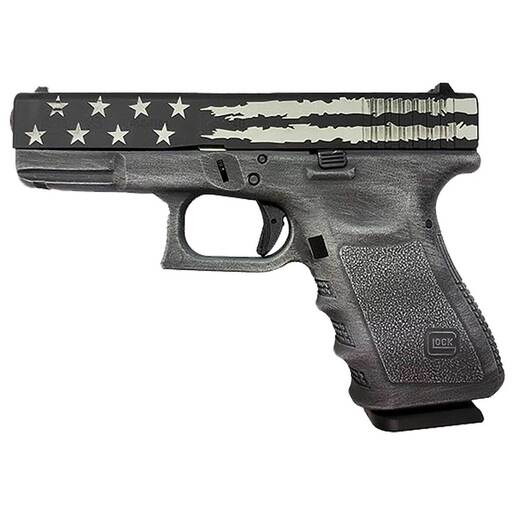 Glock 23 Gen3 40 S&W 4.02in Distressed Black & Gray Flag Cerakote Pistol - 13+1 Rounds - Camo Compact image