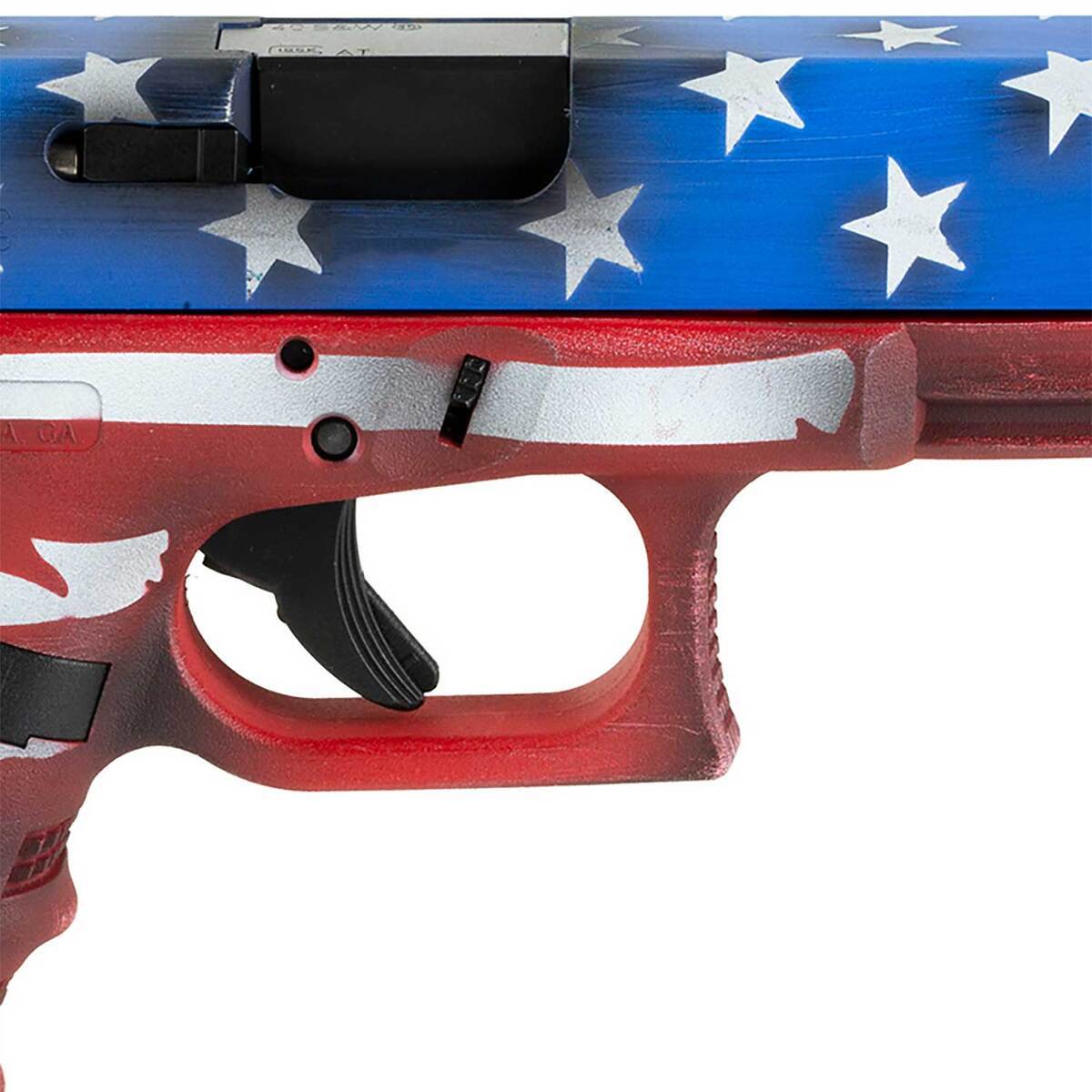 Glock 23 Gen3 40 S&W 4in Red, White & Blue Battleworn Flag Pistol - 13+1 Rounds - Camo Glock 23 Gen3 40 S&W 4in Red, White & Blue Battleworn Flag Pistol - 13+1 Rounds - Camo