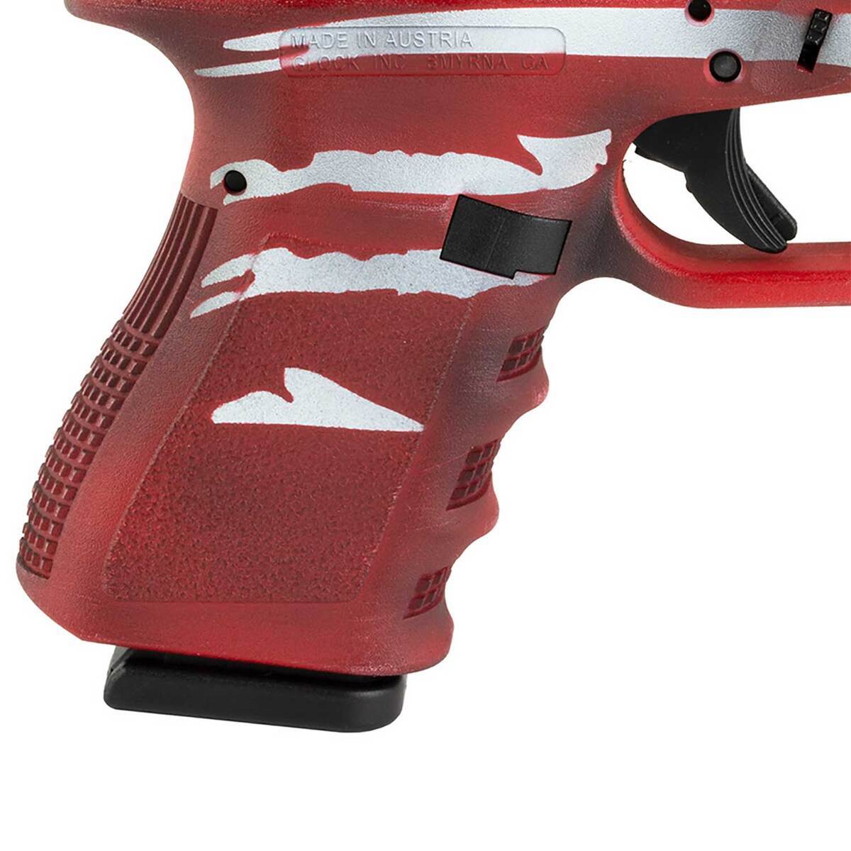 Glock 23 Gen3 40 S&W 4in Red, White & Blue Battleworn Flag Pistol - 13+1 Rounds - Camo Glock 23 Gen3 40 S&W 4in Red, White & Blue Battleworn Flag Pistol - 13+1 Rounds - Camo