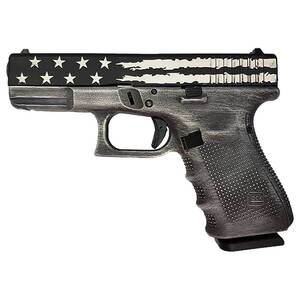 Glock 23 Gen4 40 S&W 4.02in Distressed Black & Gray Flag Cerakote Pistol - 13+1 Rounds