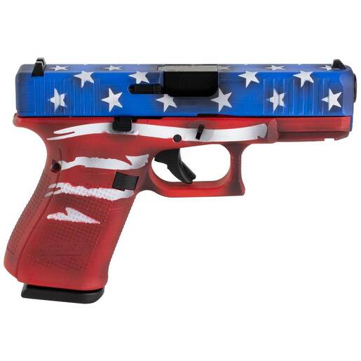 Glock 23 Gen5 40 S&W 4.02in Red, White & Blue Battleworn Flag Pistol - 13+1 Rounds - Camo Compact image