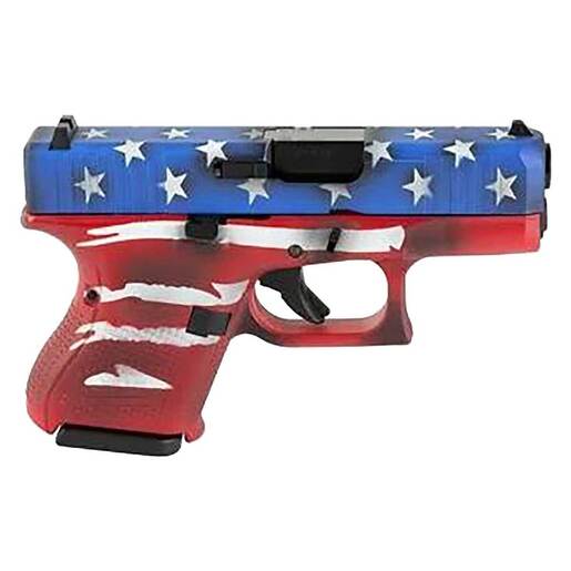 Glock 26 Gen 5 9mm Luger 3.4in Red, White & Blue Battle Worn Flag Pistol - 10+1 Rounds - Camo Subcompact image