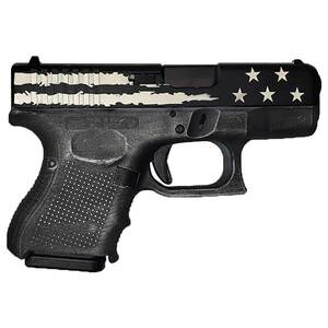 Glock 26 Gen4 9mm Luger 3.43in Distressed Black & Gray Flag Cerakote Pistol - 10+1 Rounds