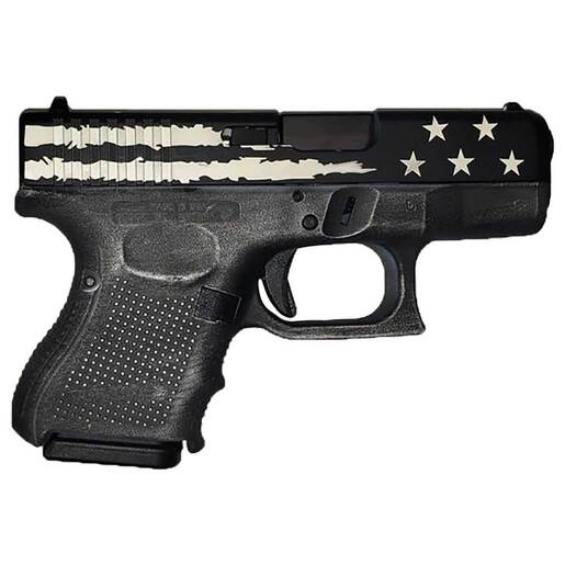 Glock 26 Gen4 9mm Luger 3.43in Distressed Black & Gray Flag Cerakote Pistol - 10+1 Rounds - Camo Subcompact image