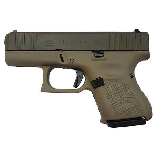 Glock 26 Gen5 9mm Luger 3.43in Patriot Brown/Flat Dark Earth Cerakote Pistol - 10+1 Rounds - Brown Subcompact image