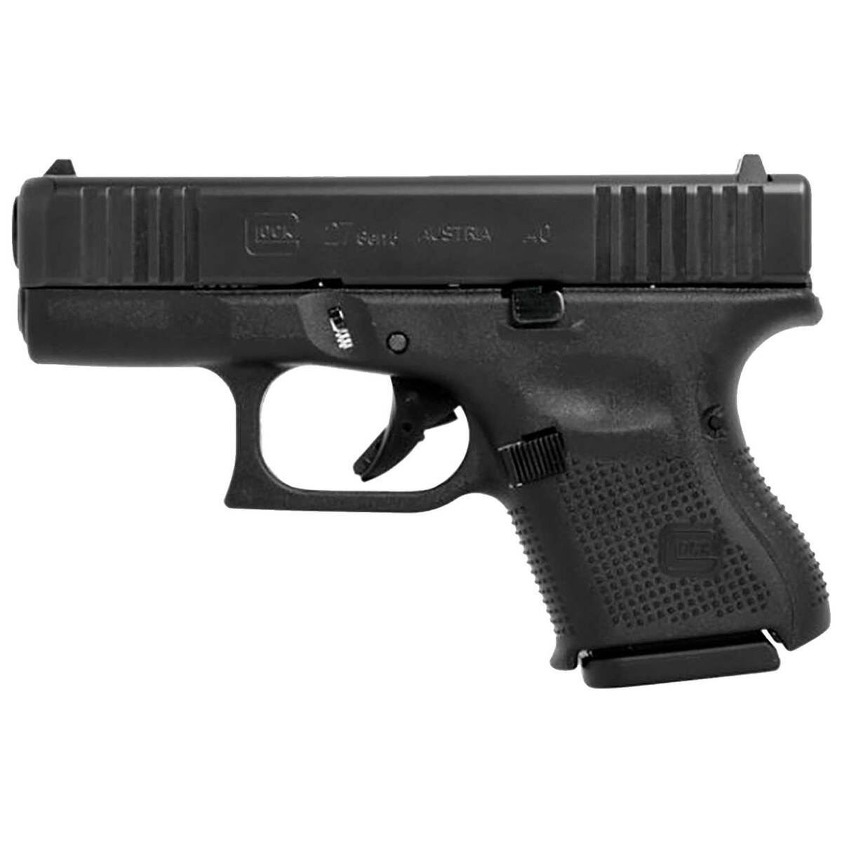Glock 27 G5 Subcompact 40 S&W 3.43in Black Pistol - 9+1 Rounds - Black Glock 27 G5 Subcompact 40 S&W 3.43in Black Pistol - 9+1 Rounds - Black