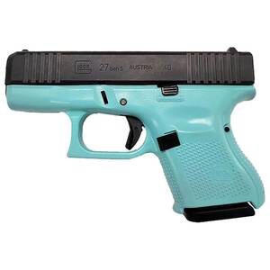 Glock 27 Gen5 40 S&W 3.43in Black nDLC/Robin Egg Blue Cerakote Pistol - 9+1 Rounds