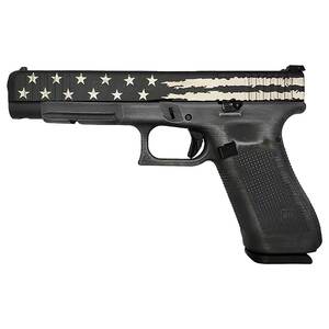 Glock 34 Gen5 MOS 9mm Luger 5.31in Distressed Black & Gray Flag Cerakote Pistol - 17+1 Rounds