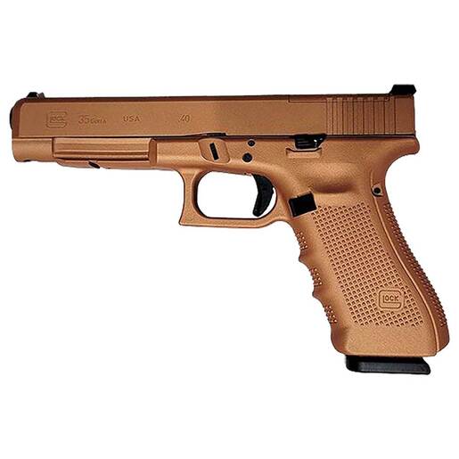 Glock 35 Gen4 MOS 40 S&W 5.31in Copper Cerakote Pistol - 15+1 Rounds - Brown Fullsize image