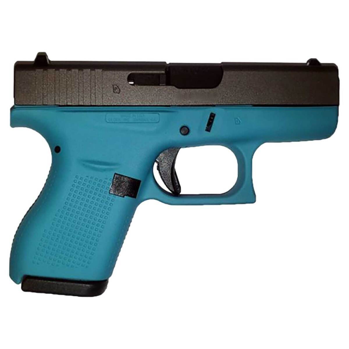 Glock 42 380 Auto (ACP) 3.25in Black/Aztec Blue Cerakote Pistol - 6+1 ...