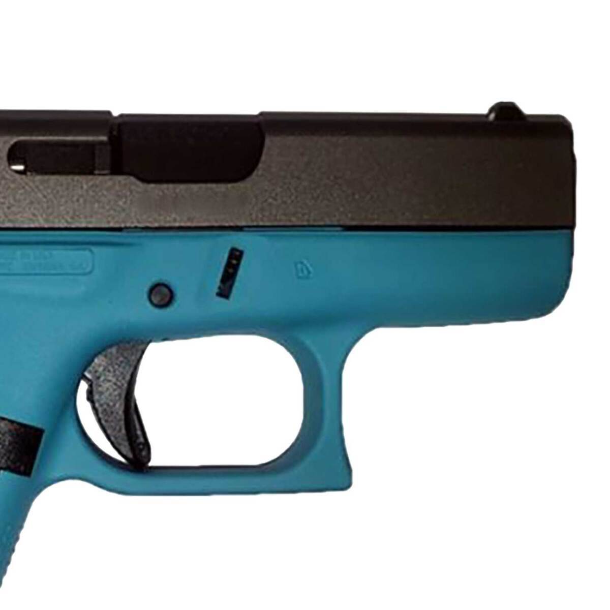 Glock 42 380 Auto (ACP) 3.25in Black/Aztec Blue Cerakote Pistol - 6+1 Rounds - Blue Glock 42 380 Auto (ACP) 3.25in Black/Aztec Blue Cerakote Pistol - 6+1 Rounds - Blue
