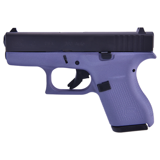 Glock 42 380 Auto (ACP) 3.25in Black/Crushed Orchid Cerakote Pistol - 6+1 Rounds - Purple image