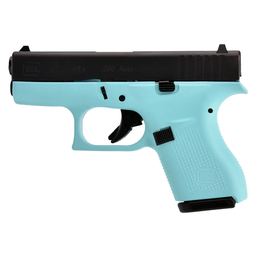Glock 42 380 Auto (ACP) 3.25in Black/Robins Egg Blue Cerakote Pistol - 6+1 Rounds - Blue image