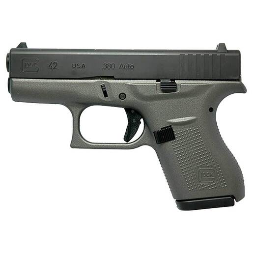Glock 42 380 Auto (ACP) 3.25in Black/Tungsten Cerakote Pistol - 6+1 Rounds - Gray Subcompact image