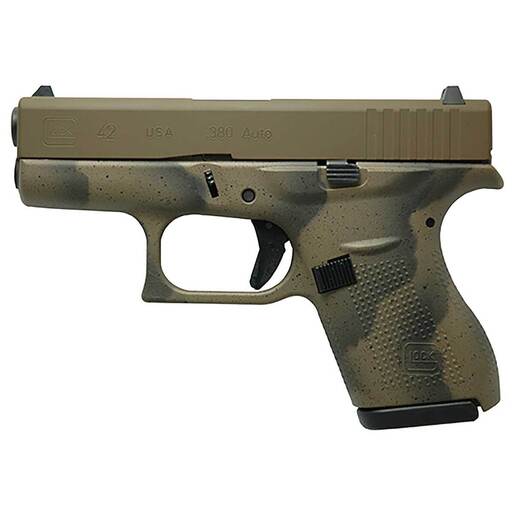 Glock 42 380 Auto (ACP) 3.25in Magpul Flat Dark Earth/FDE Camo Cerakote Pistol - 6+1 Rounds - Camo Subcompact image