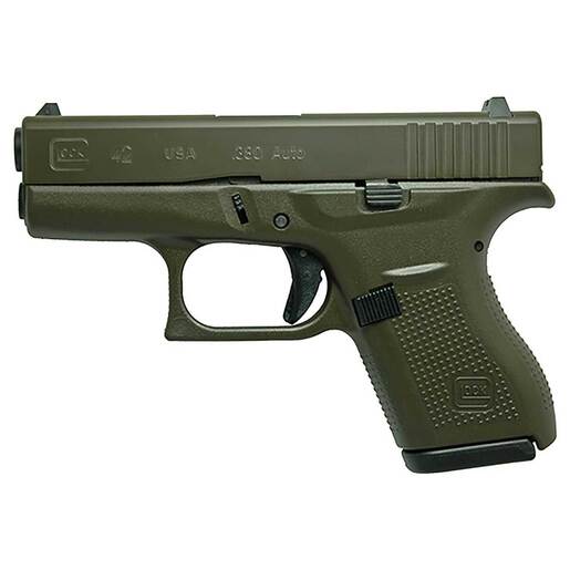 Glock 42 380 Auto (ACP) 3.25in OD Green Cerakote Pistol - 6+1 Rounds - Green Subcompact image