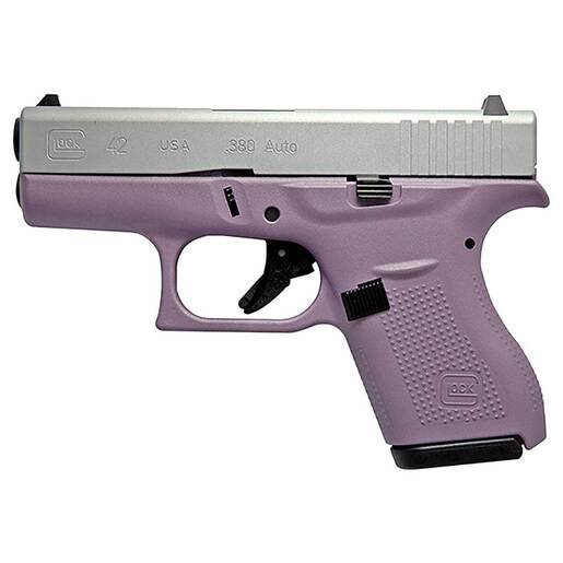Glock 42 380 Auto (ACP) 3.25in Silver/Metallic Purple Cerakote Pistol - 6+1 Rounds - Purple Subcompact image