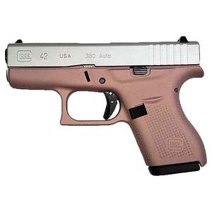 Glock 42 380 Auto (ACP) 3.26in Pink Champagne Cerakote Pistol - 6+1 Rounds