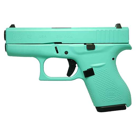 Glock 42 380 Auto (ACP) 3.26in Robins Egg Blue Cerakote Pistol - 6+1 Rounds - Blue Subcompact image