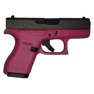 Glock 42 380 Auto (ACP) 3.26in Sig Pink/Tungsten Cerakote Pistol - 6+1 Rounds