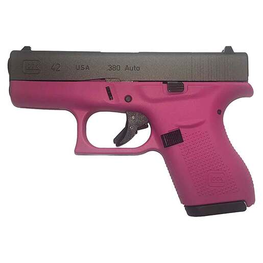 Glock 42 380 Auto (ACP) 3.26in Sig Pink/Tungsten Gray Cerakote Pistol - 6+1 Rounds - Pink Subcompact image