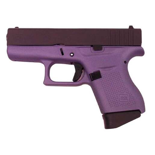 Glock 43 9mm Luger 3.39in Matte Black Pistol - 6+1 Rounds - Purple image