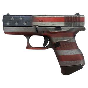 Glock 43 9mm Luger 3.39in Distressed USA Flag Cerakote Pistol - 6+1 Rounds