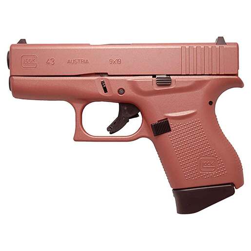 Glock 43 9mm Luger 3.39in Dusty Rose Cerakote Pistol - 6+1 Rounds - Pink Subcompact image
