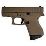Glock 43 9mm Luger 3.39in FDE Cerakote Pistol - 6+1 Rounds - Tan